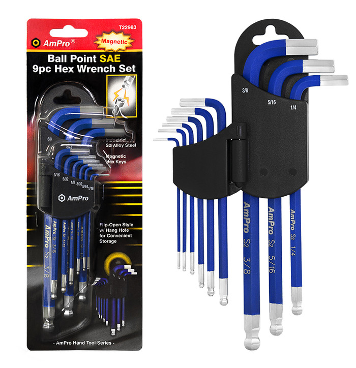 KUUSIOAVAINSARJA 9-OS. SAE MAGNEETILLA kuva