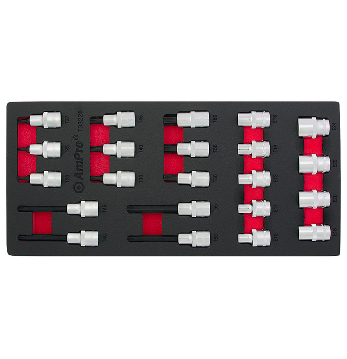 MD TORX JA E-TORX HYLSYSARJA 1/2" 22-OS. kuva