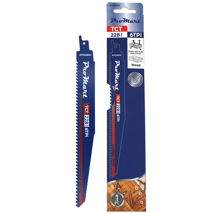 ProMart puukkosahanterä naulainen puu/muovi/lasikuitu HM 6 TPI 228x1,25 (1kpl/pkt) kuva